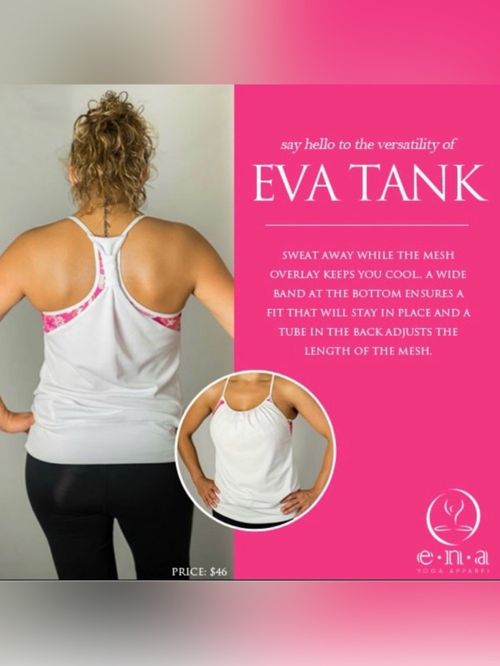 The Eva Tank by ENA Yoga Apparel